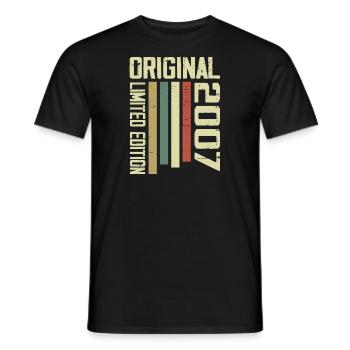 Retro 2007 Vintage Geschenk zum 17. Jahrestag 1995 - Männer T-Shirt - Schwarz - Vorne - AI Model Male 178 light (178cm)