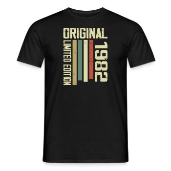 Retro 1982 Vintage Geschenk zum 42. Geburtstag 1982 - Männer T-Shirt - Schwarz - Vorne - AI Model Male 178 light (178cm)