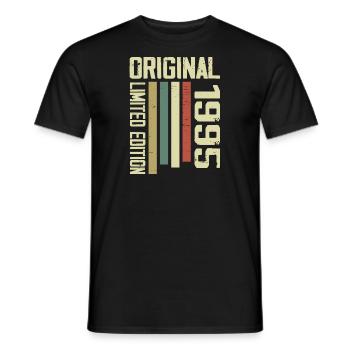 Retro 1995 Vintage 1995 29th Anniversary Gift - Men's T-Shirt - black - Front - AI Model Male 178 light (178cm)
