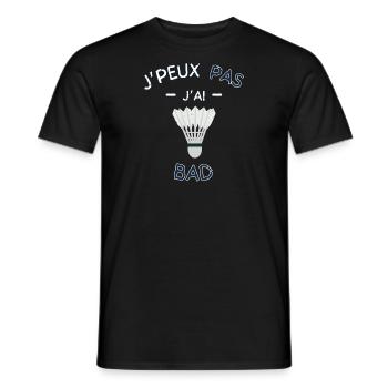 I don't have badminton - Men's T-Shirt - black - Front - AI Model Male 178 light (178cm)