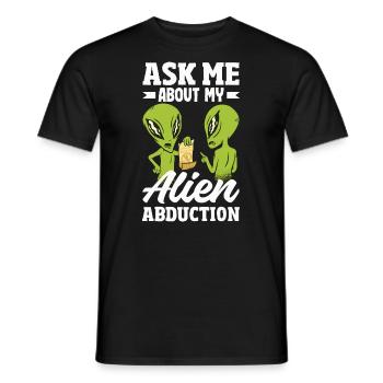 Passionné d’enlèvement galactique Alien excentrique - T-shirt homme - noir - Devant - AI Model Male 178 light (178cm)