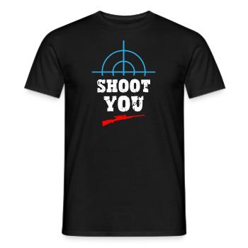 Shoot You - Sniper - Men's T-Shirt - black - Front - AI Model Male 178 light (178cm)