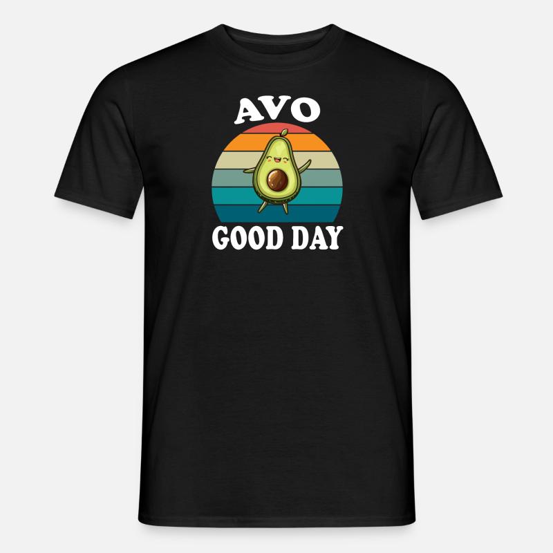 Avo Good Day Avocado - Männer T-Shirt - Schwarz