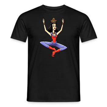 Princesse Yogi - T-shirt homme - noir - Devant - AI Model Male 178 light (178cm)