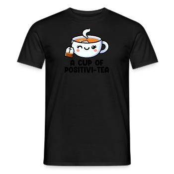Tea Lover Lustiges Zitat - Männer T-Shirt - Schwarz - Vorne - AI Model Male 178 light (178cm)