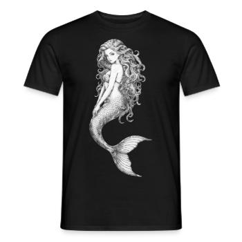 Au fond de la mer 🧜 - T-shirt homme - noir - Devant - AI Model Male 178 light (178cm)