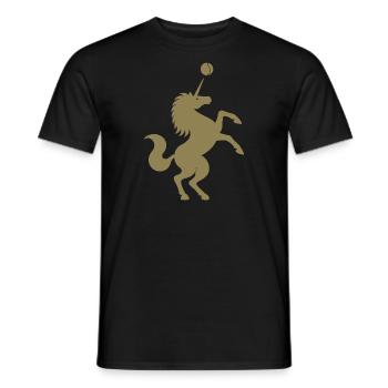 Unicorn Tennis Player Silhouette Minimalist - Men's T-Shirt - black - Front - AI Model Male 178 light (178cm)