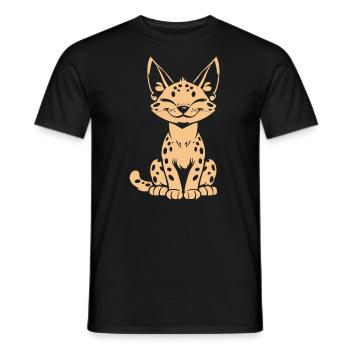 Serval - Männer T-Shirt - Schwarz - Vorne - AI Model Male 178 light (178cm)