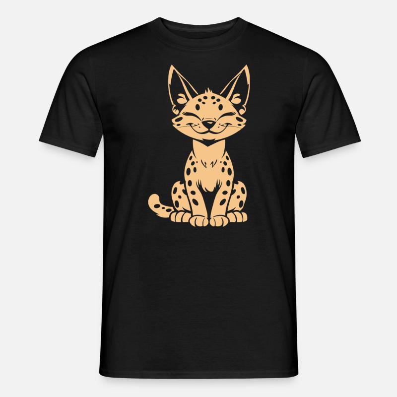Serval - Männer T-Shirt - Schwarz