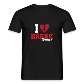 I love breakdancing - Men's T-Shirt - black - Front - AI Model Male 178 light (178cm)