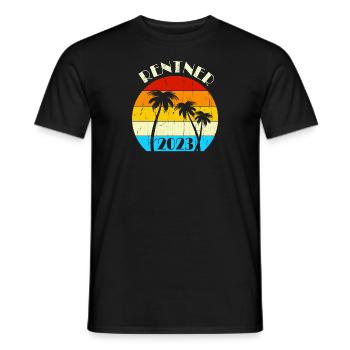 Rentner 2023, Pensionär, Endlich im Ruhestand! - Männer T-Shirt - Schwarz - Vorne - AI Model Male 178 light (178cm)