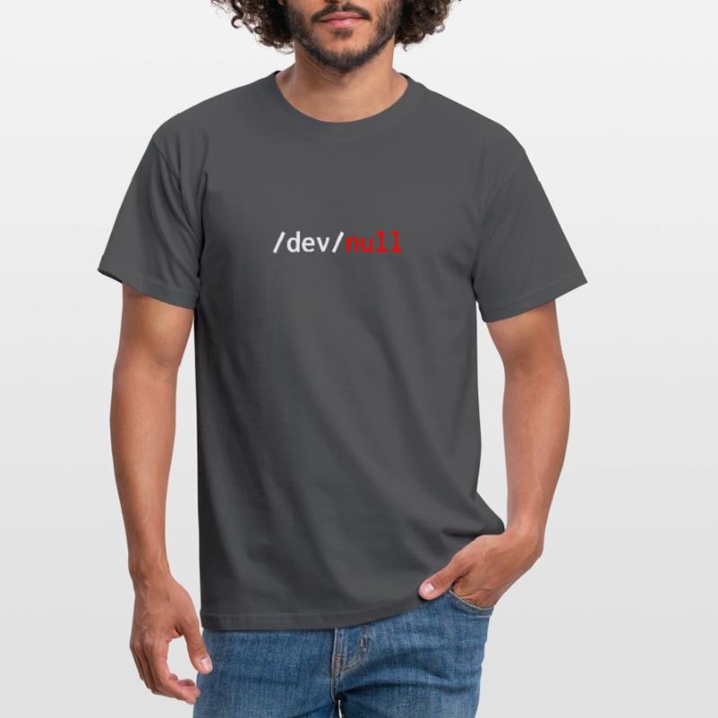 Dev null red web developer humor funny Men's T-Shirt