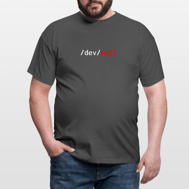 Dev null red web developer humor funny Men's T-Shirt