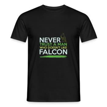 falknerei cooler spruch - Männer T-Shirt - Schwarz - Vorne - AI Model Male 178 light (178cm)