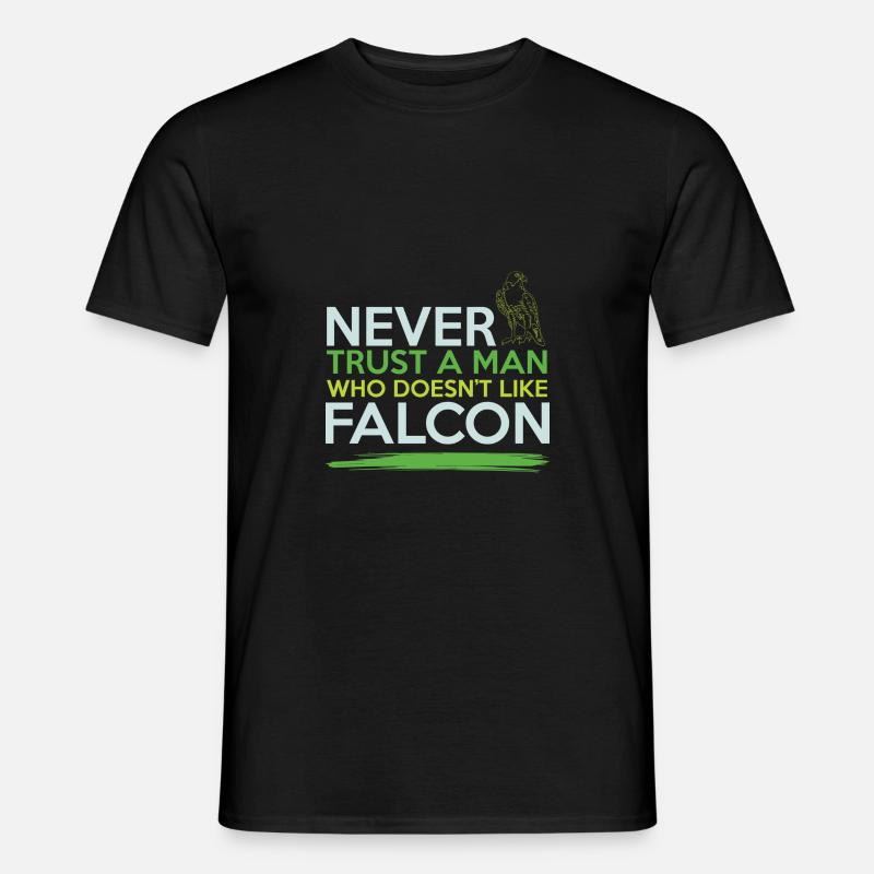 falknerei cooler spruch - Männer T-Shirt - Schwarz