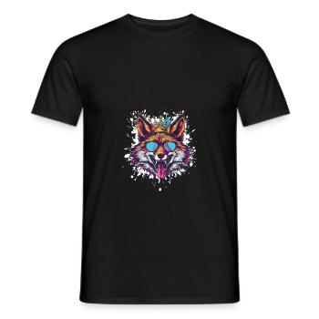 Renard drôle - T-shirt homme - noir - Devant - AI Model Male 178 light (178cm)