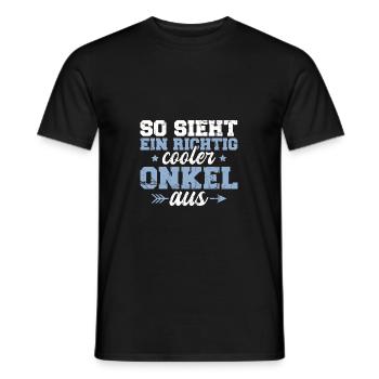 Cooler Onkel Geschenkidee - Männer T-Shirt - Schwarz - Vorne - AI Model Male 178 light (178cm)