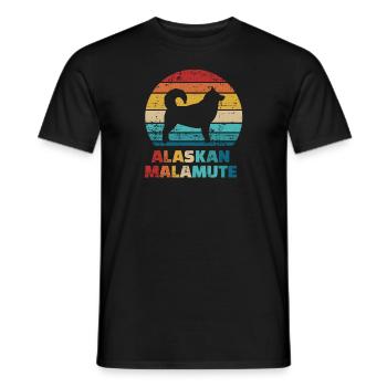 Alaskan Malamute - Men's T-Shirt - black - Front - AI Model Male 178 light (178cm)