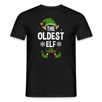 Le plus ancien groupe familial elfe correspondant à Noël - T-shirt homme - noir - Devant - AI Model Male 178 light (178cm)