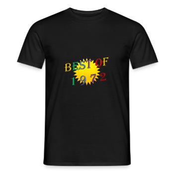 Sonne 1972 - Männer T-Shirt - Schwarz - Vorne - AI Model Male 178 light (178cm)