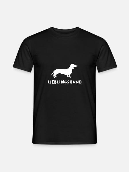Lieblingshund Dackel Hunde Love tierlieb Wauwau - Männer T-Shirt - Schwarz