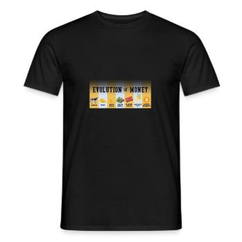 Entwicklung des Geldes Bitcoin Crypto Investing - Männer T-Shirt - Schwarz - Vorne - AI Model Male 178 light (178cm)