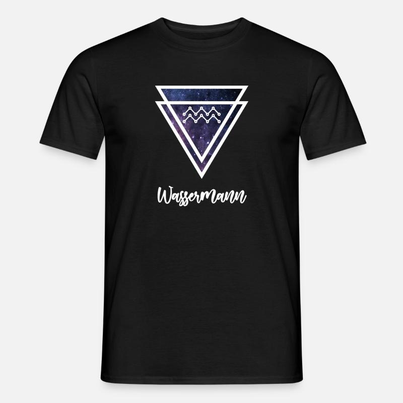 Wassermann - Männer T-Shirt - Schwarz