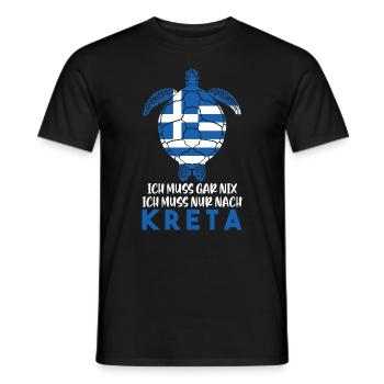 Kreta Schildkröten Griechenland - Männer T-Shirt - Schwarz - Vorne - AI Model Male 178 light (178cm)