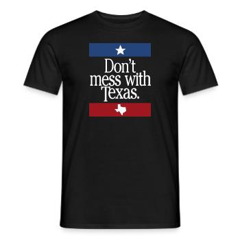 Ne jouez pas avec le Texas - T-shirt homme - noir - Devant - AI Model Male 178 light (178cm)