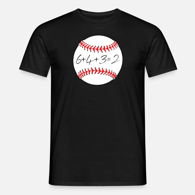 Baseball 6432 Double Play - 6+4+3=2 Softball Math - Men’s T-shirt - black