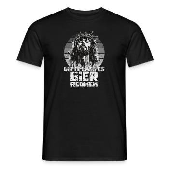 Please Let It Rain Beer Birthday Gift Idea - Men's T-Shirt - black - Front - AI Model Male 178 light (178cm)