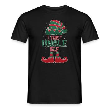 Le cadeau de Noël de l’oncle elfe - T-shirt homme - noir - Devant - AI Model Male 178 light (178cm)