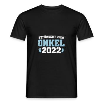 Befördert zum Onkel 2022 Schwangerschaft verkünden - Männer T-Shirt - Schwarz - Vorne - AI Model Male 178 light (178cm)