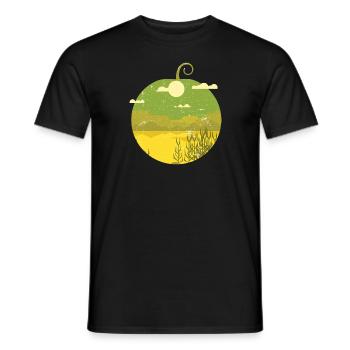 Fruit tropical vintage - pastèque - T-shirt homme - noir - Devant - AI Model Male 178 light (178cm)