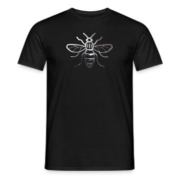 Manchester Bee - Chrome Effect - Men's T-Shirt - black - Front - AI Model Male 178 light (178cm)