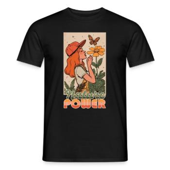 Power of Nature - Men's T-Shirt - black - Front - AI Model Male 178 light (178cm)