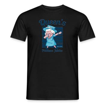Dabbing British Queen Monarchy Platin-Jubiläum - Männer T-Shirt - Schwarz - Vorne - AI Model Male 178 light (178cm)