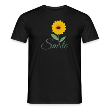Smile - T-shirt homme - noir - Devant - AI Model Male 178 light (178cm)