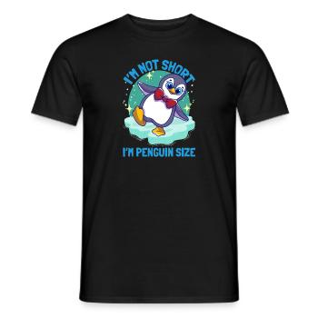 Penguins I'm Not Short I'm Penguin Size - Men's T-Shirt - black - Front - AI Model Male 178 light (178cm)