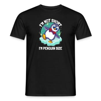 Penguins I'm Not Short I'm Penguin Size - Men's T-Shirt - black - Front - AI Model Male 178 light (178cm)