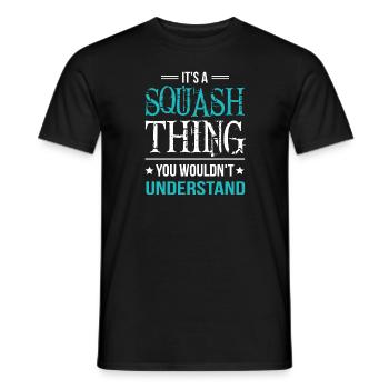 Squash - Männer T-Shirt - Schwarz - Vorne - AI Model Male 178 light (178cm)