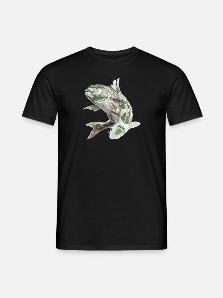 fische sternzeichen angler angeln - Männer T-Shirt - Schwarz