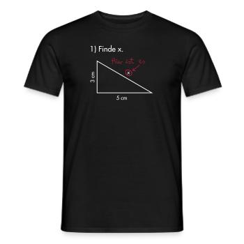 Finde X - Mathe Mathematik Lehrer Schule - Men's T-Shirt - black - Front - AI Model Male 178 light (178cm)