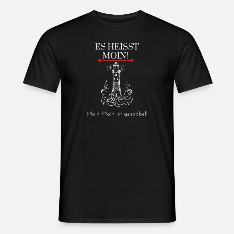 Es heisst Moin - Männer T-Shirt - Schwarz