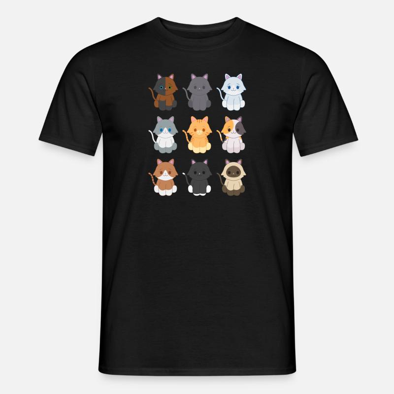 9 kleine Kätzchen - Männer T-Shirt - Schwarz