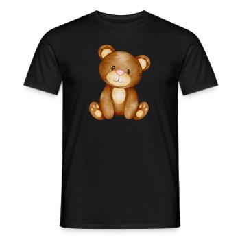 Watercolor Bear - NOVA - Männer T-Shirt - Schwarz - Vorne - AI Model Male 178 light (178cm)