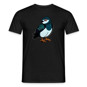 Vogel Sticker - Männer T-Shirt - Schwarz - Vorne - AI Model Male 178 light (178cm)