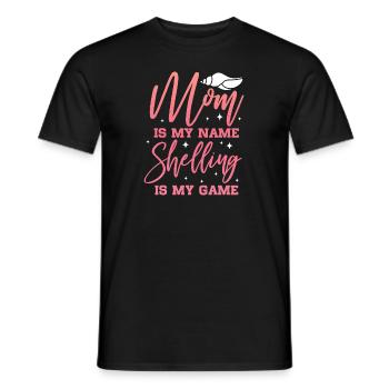 Maman est mon nom Le bombardement est mon jeu - Sea Shell - T-shirt homme - noir - Devant - AI Model Male 178 light (178cm)