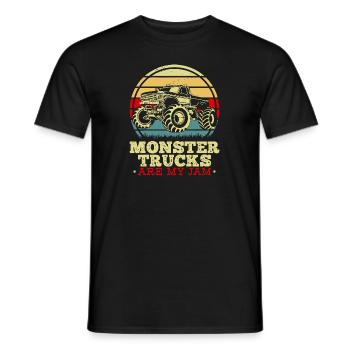 Monster Truck Are My Jam For Monster Truck Lovers - Men's T-Shirt - black - Front - AI Model Male 178 light (178cm)