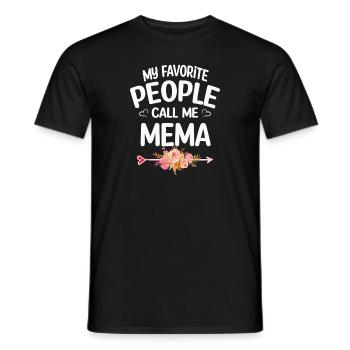 My Favorite People Call Me Mema Mother's Day - Men's T-Shirt - black - Front - AI Model Male 178 light (178cm)
